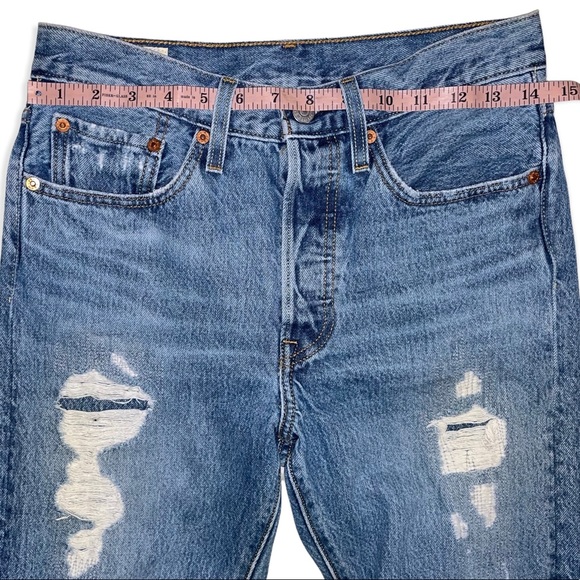 LEVI’S 501 Skinny Distressed Jeans Size 26 - Picture 6 of 13